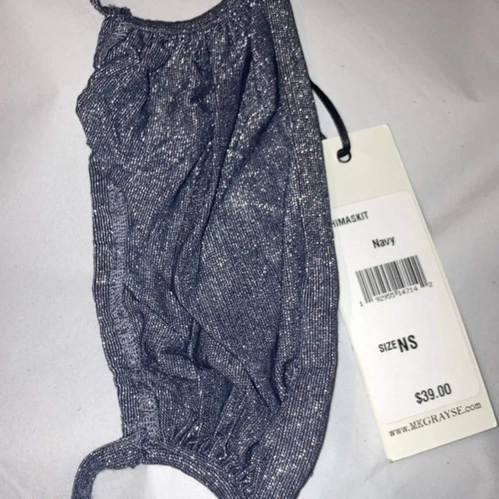 GRAYSE Kelly and Marie Gray Silver Shimmer Glamour Studded Face mask NWT O/S